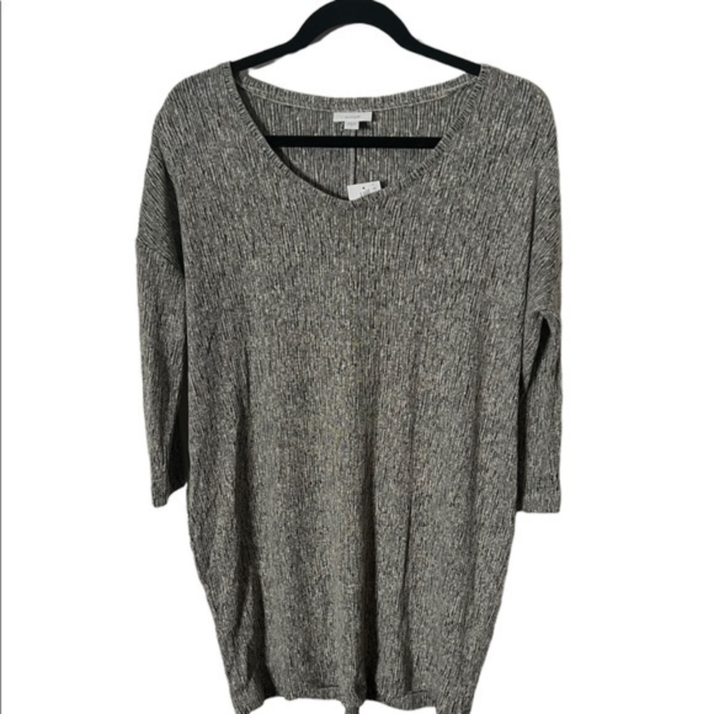 J. Jill Gray Long Sweater 3/4 Sleeves Size Small